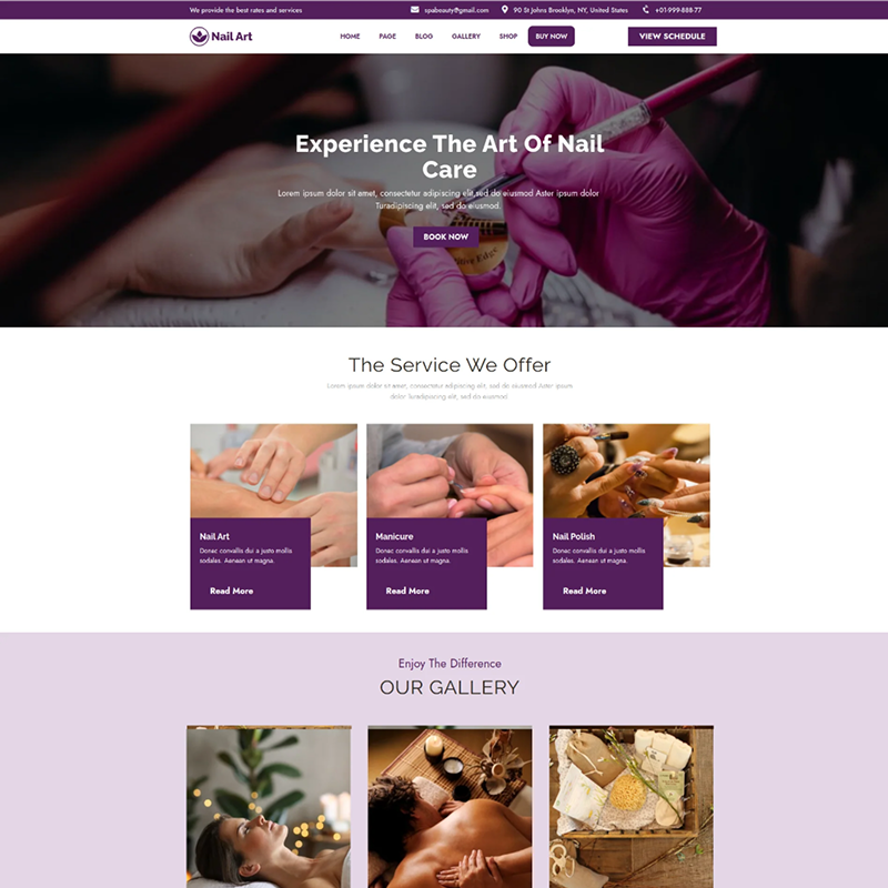 Nail Salon WordPress Theme