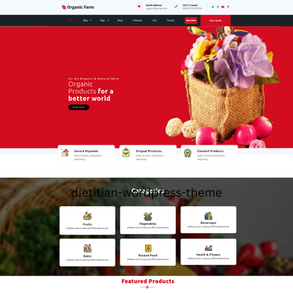 Organic Grocery WordPress Theme