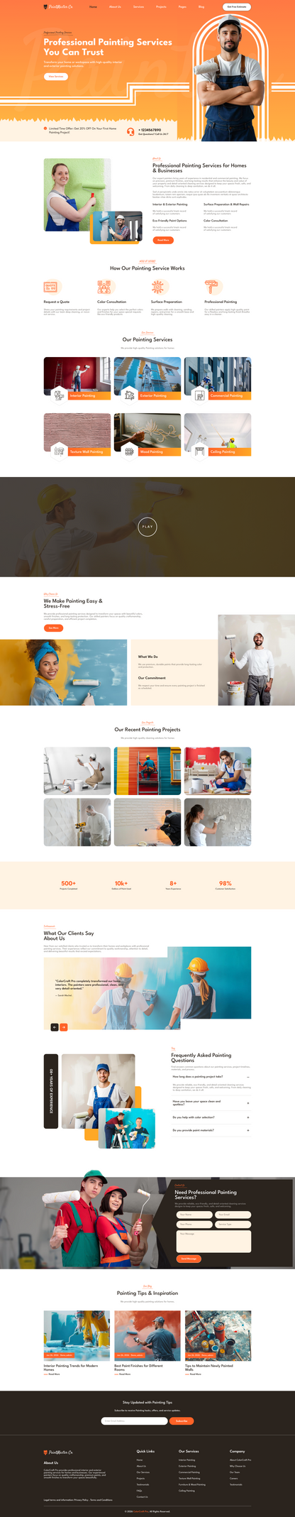 Painting Services WordPress Theme
