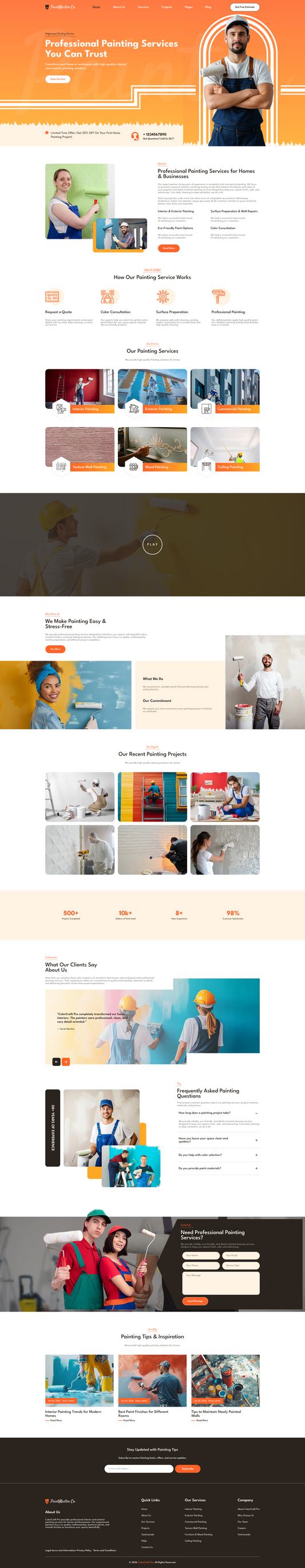 Painting Services WordPress Theme