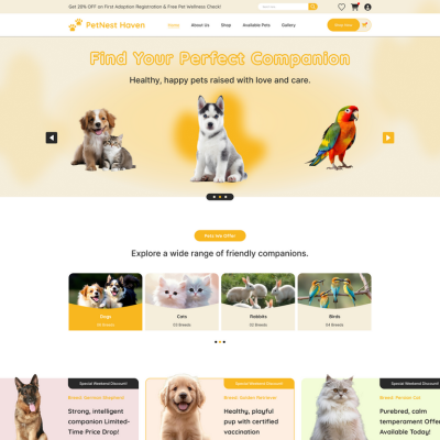 Pet Store WordPress Theme