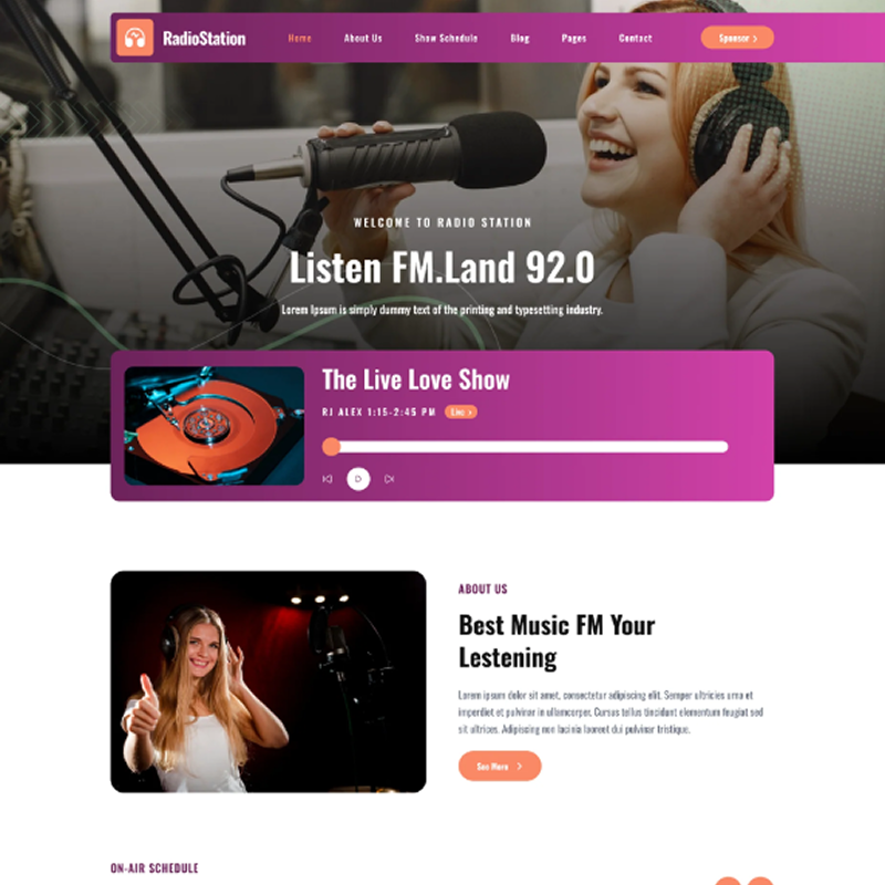 Radio Station WordPress Theme