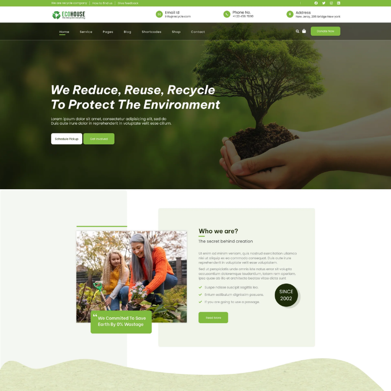 Recycling Energy WordPress Theme
