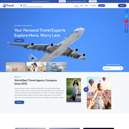 Travel Agent WordPress Theme