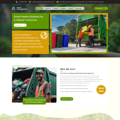 Waste Management WordPress Theme