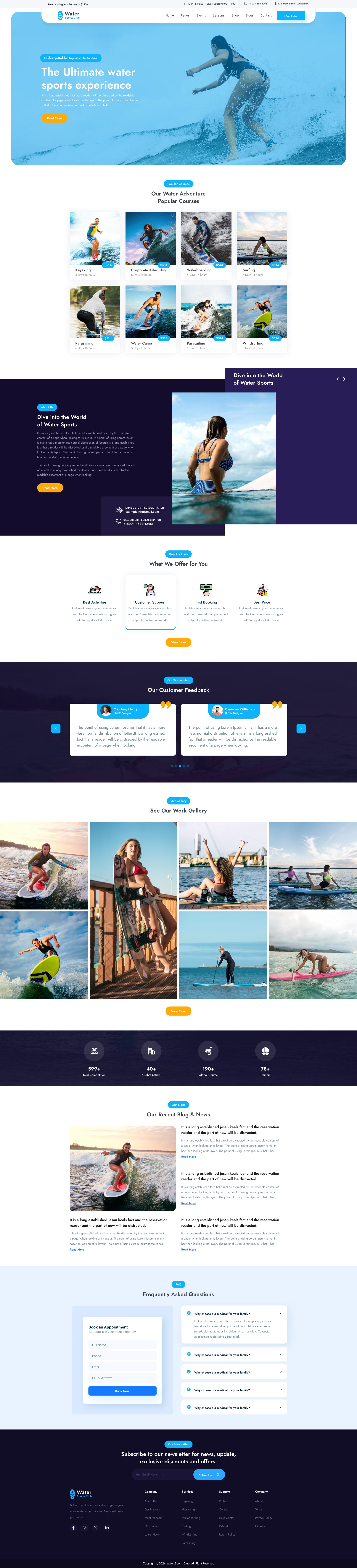 water-sports-rental-wordpress-themes