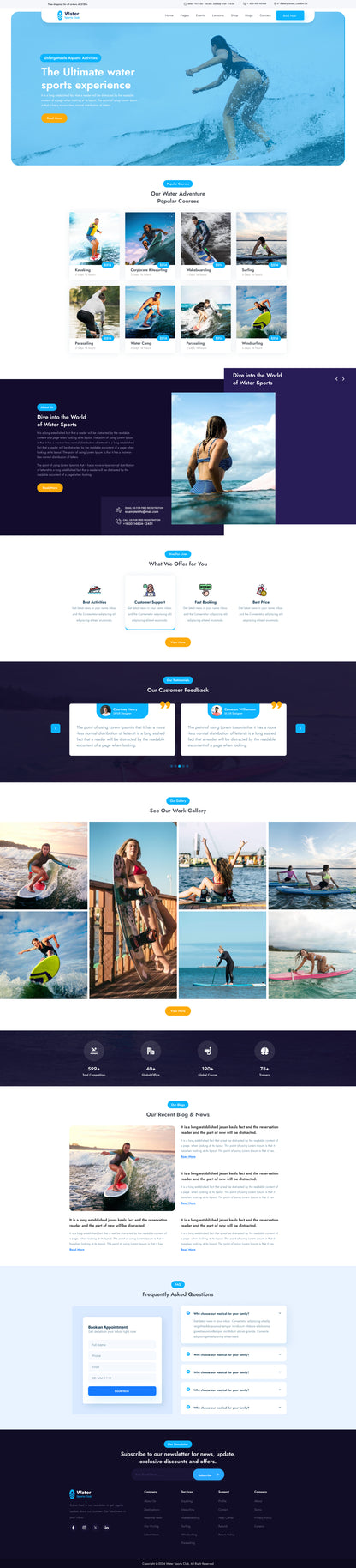 water-sports-rental-wordpress-themes