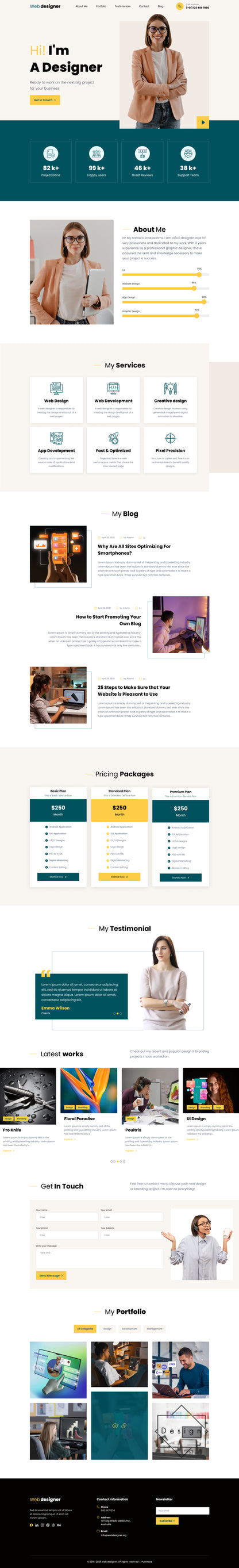 Web Designer WordPress Theme