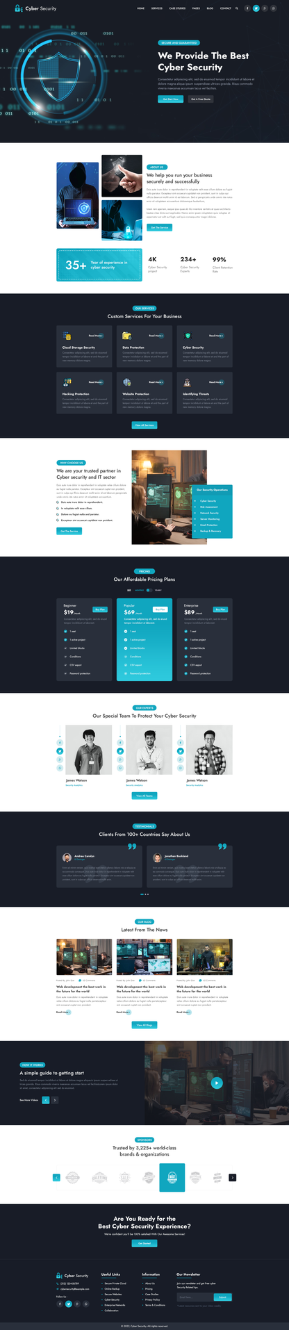 WordPress Cyber Security Theme