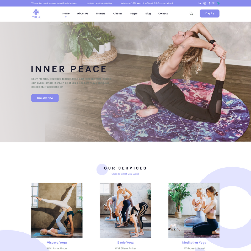 Yoga Coach WordPress Theme