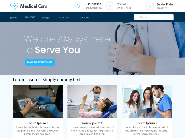 Free Medical WordPress theme
