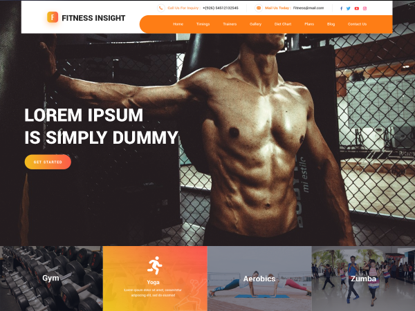 Free Fitness WordPress theme