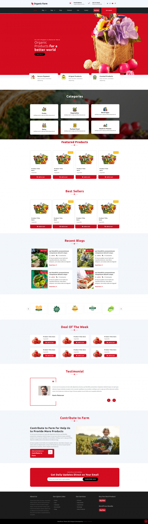Organic Grocery WordPress Theme