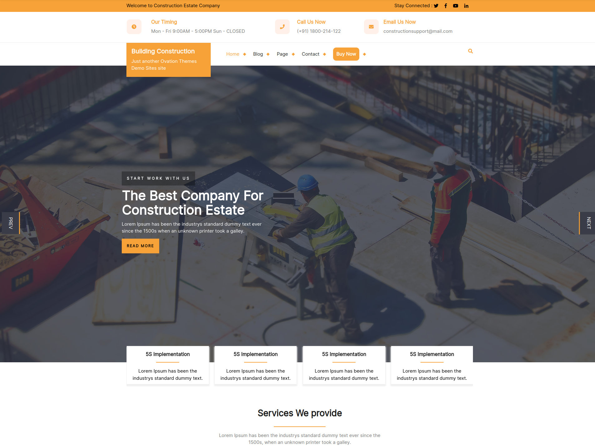 Building Construction WordPress Theme