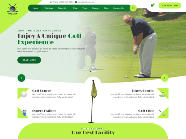 Free Golf WordPress Theme