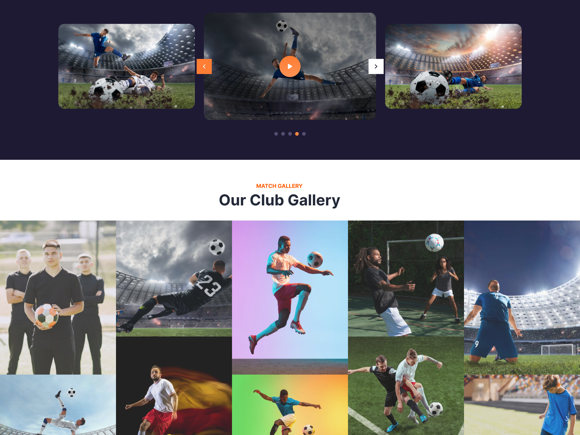 Soccer Club WordPress Theme